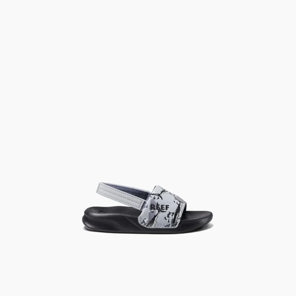 Reef Kids' One Slide Sandals -‎ Grey Camo Shark (Size 7) NWT